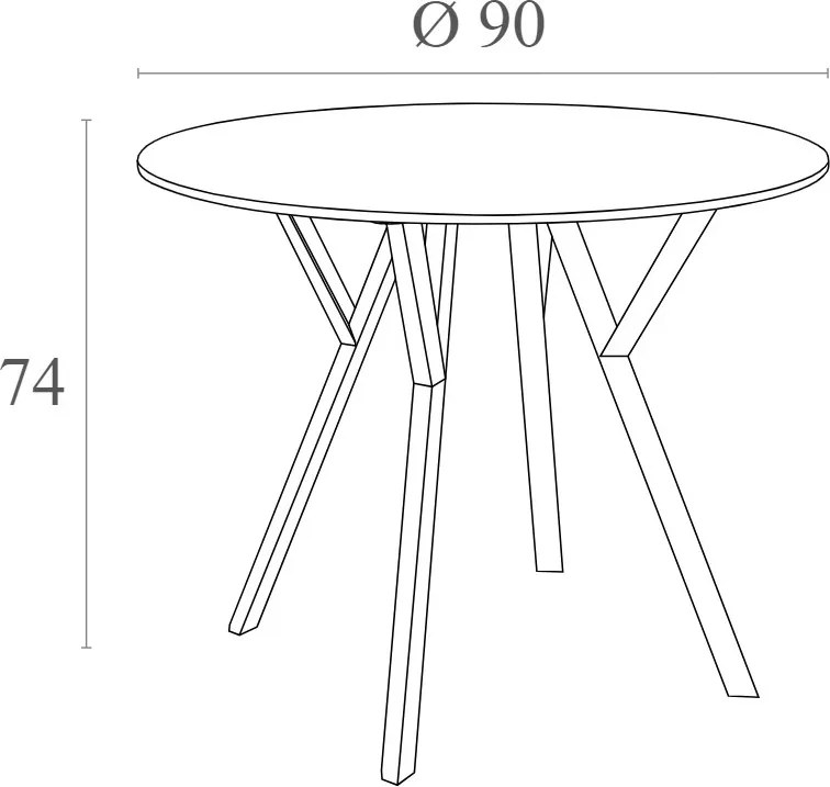 Okrągły stół do kawiarni i jadalni Max Table fi 90