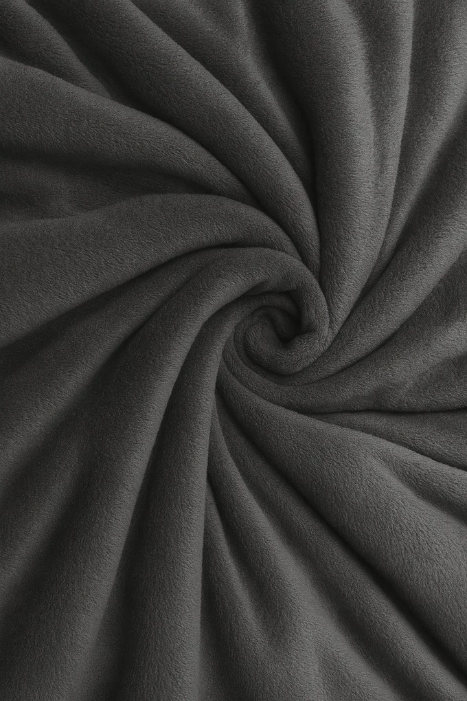 Koc Grafit Gładki 160x200cm Miękki Ciepły Przytulny do domu salonu sypialni