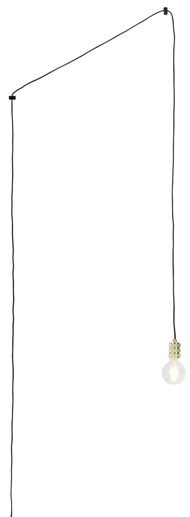 Nowoczesna lampa wisząca złota z wtyczką - Cavalux