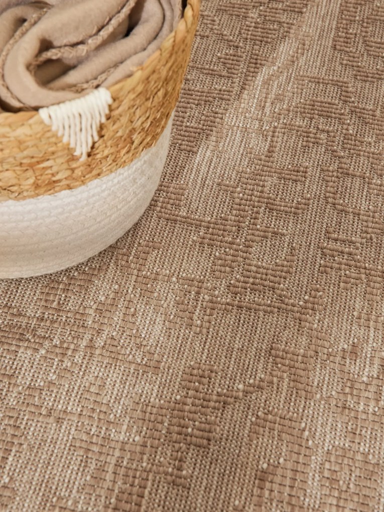 Dywan zewnętrzny dwustronny Duet beżowo-kremowy 160 cm x 230 cm