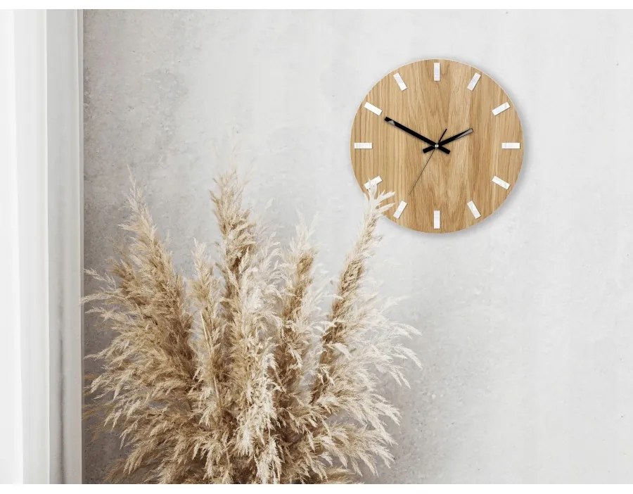 Zegar na ścianę nowoczesny drewniany z cichym mechanizmem okrągły solidny