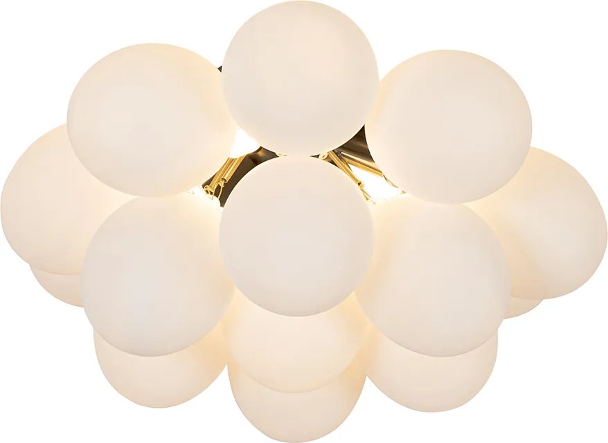 Inteligentna lampa sufitowa czarna ze szkłem opalowym, 4-źródła światła, w tym Zigbee G9 - Uvas