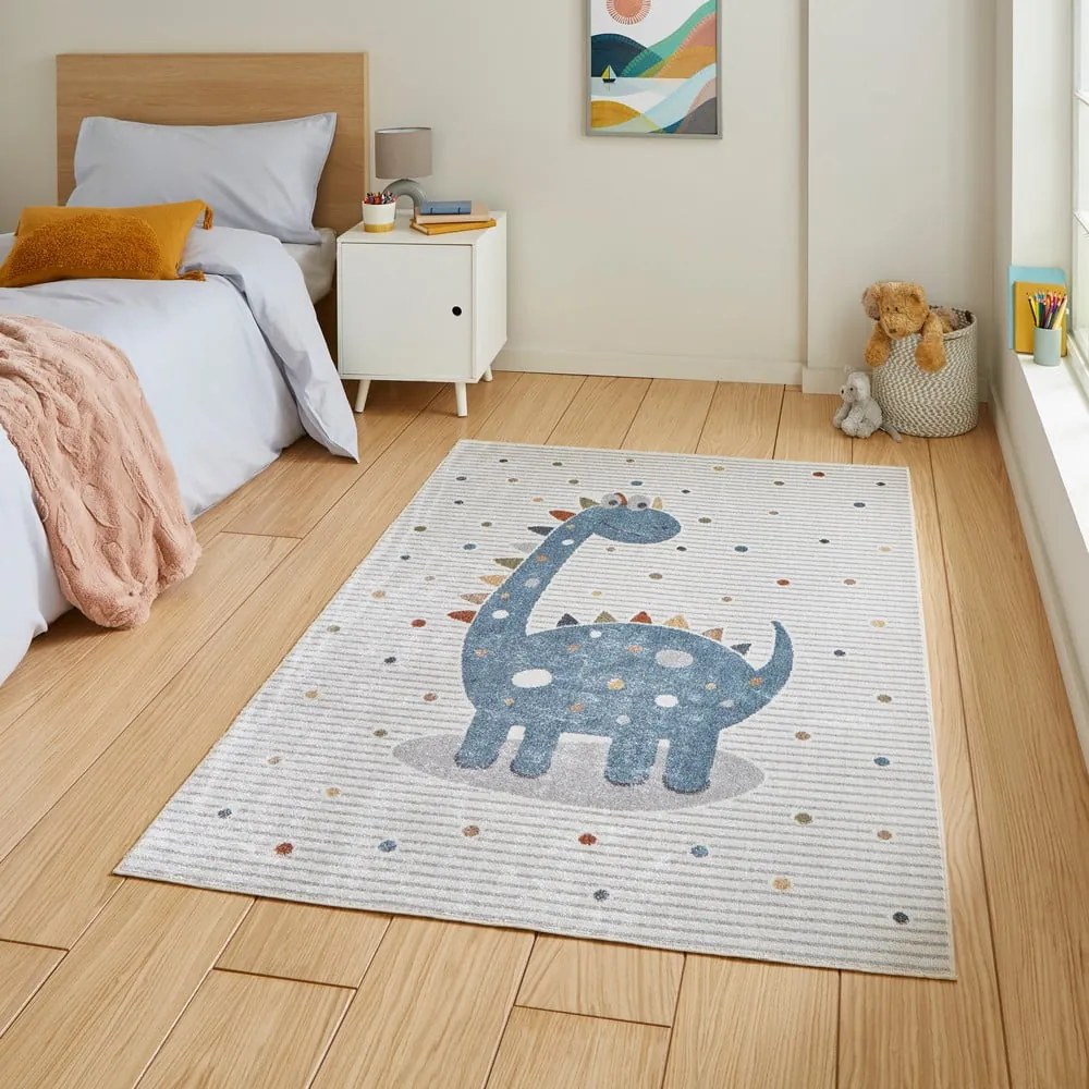Niebiesko-jasnoszary dywan dziecięcy 120x170 cm Vida Kids Dinosaur – Think Rugs