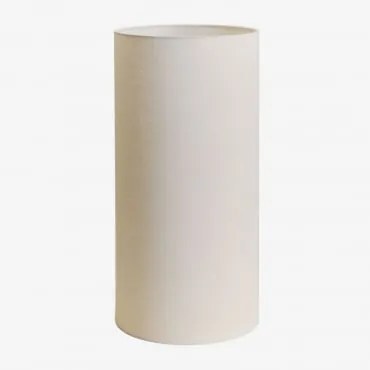 Arlina Abażur Do Lampy Z Tkaniny Distressed White & Ø30 Cm - ↑60 Cm - Sklum