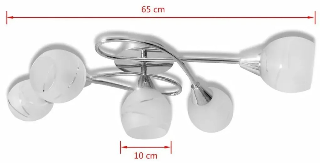 Elegancka lampa sufitowa z giętymi ramionami E998 S3-K35