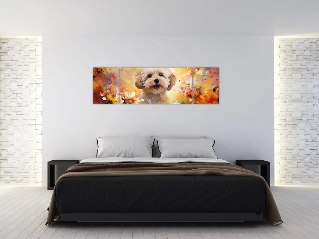 Obraz - Szczęśliwy pies (170x50 cm)