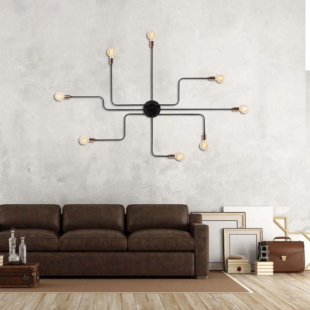 Kinkiet w czarno-brązowym kolorze Truva – Opviq lights