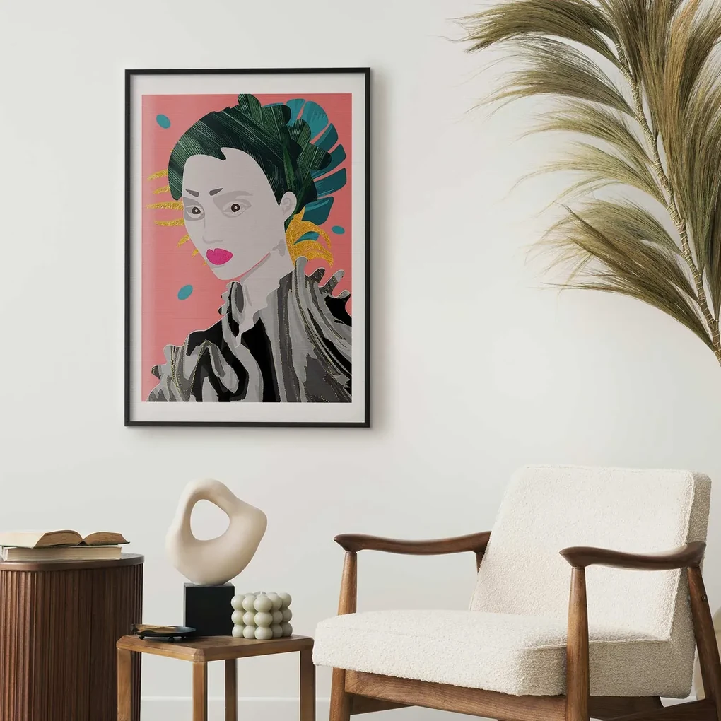 Plakat Azjatycki styl 21x30cm z ramą czarną z marginesem ARTGEIST B