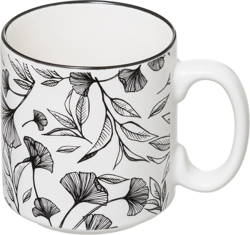 Filiżanki ceramiczne na stojaku FLORAL, 240 ml, 4 sztuki
