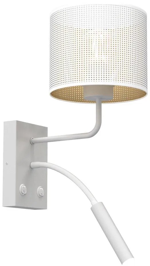 Lampa ścienna LOFT SHADE 1xE27/60W+1xG9/8W/230V biała/złota