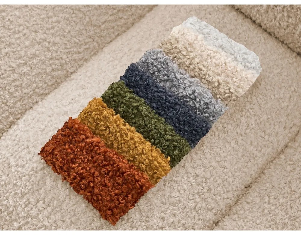Jasnobrązowa sofa z materiału bouclé 232 cm Hippolyte – Bobochic Paris