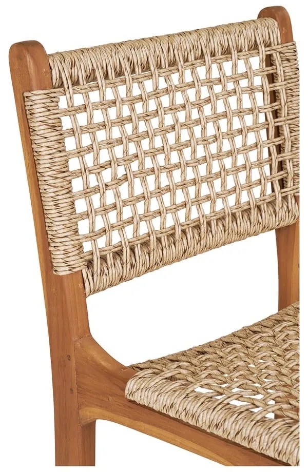 Hoker z litego drewna tekowego w naturalnym kolorze (wysokość siedziska 60 cm) Derby – House Nordic