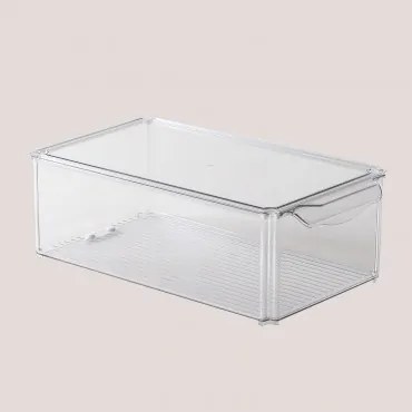 Organizer Lodówki Z Polietylenu Ixetes ↑12 Cm & Jasna - Sklum