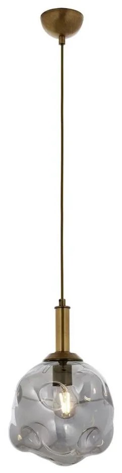 Lampa wisząca na lince CRUMPLED 1xE27/40W/230V brązowa/przydymiona