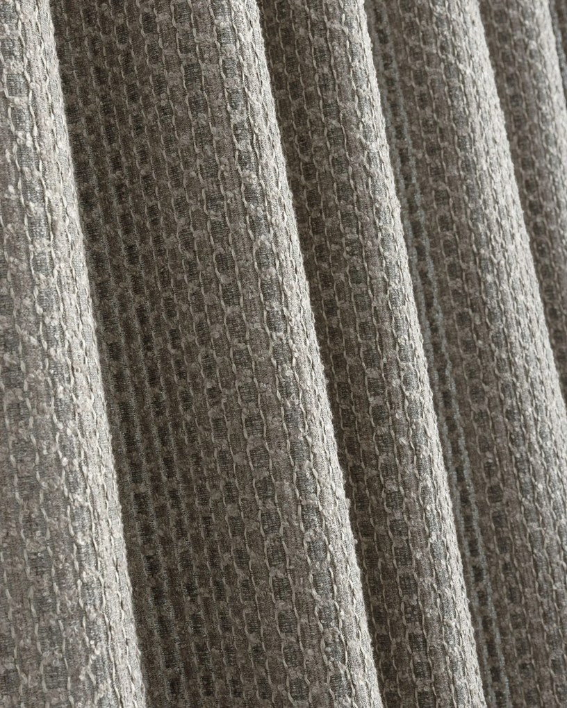 Zasłona na taśmie wave kolor szary tkanina strukturalna
