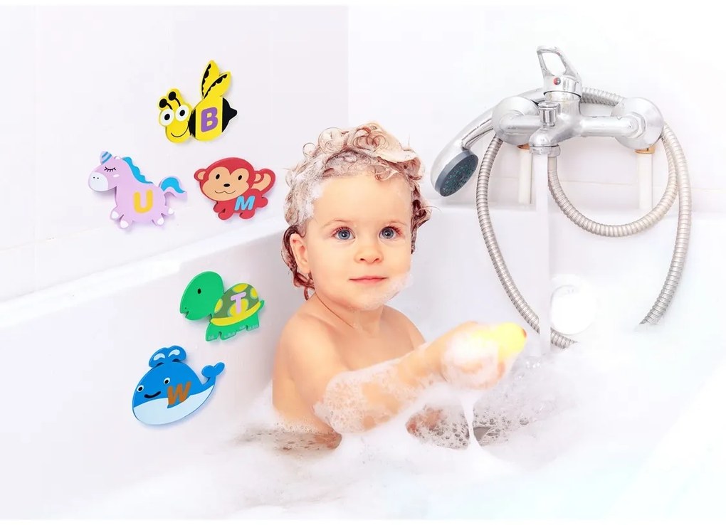 Plastica Puzzle piankowe - Wodoklejki zwierzątka, 26 szt.