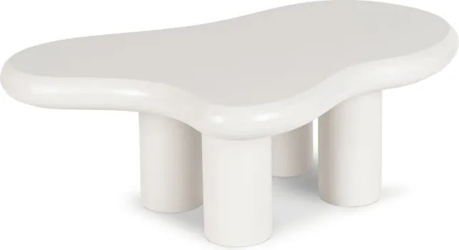 Stolik Kawowy PERLA 104 cm Biały Nowoczesny