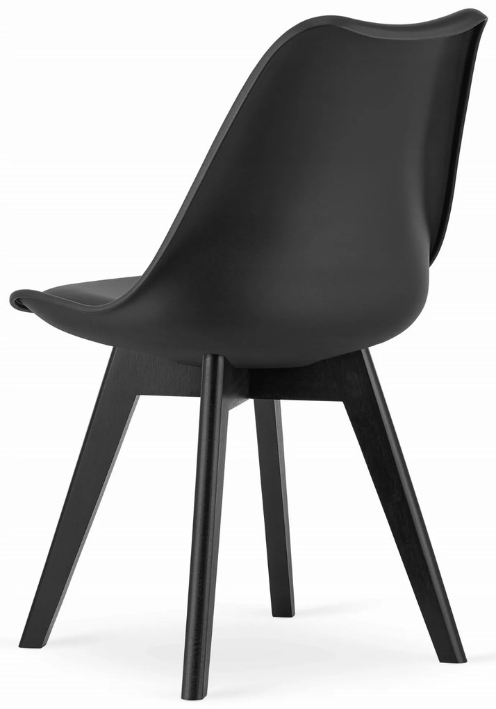 Zestaw stół prostokątny 120x80 craft, czarne nogi + 4 krzesła MARK czarne, czarne nogi