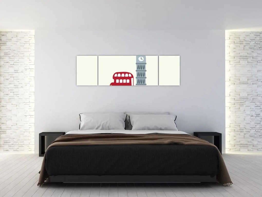 Obraz - Miasta Europy N⁰3 (170x50 cm)