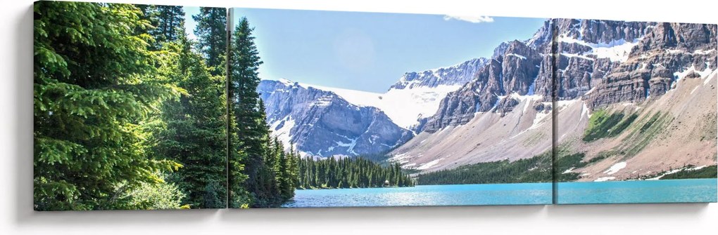 Obraz alpejskiego jeziora (170x50 cm)