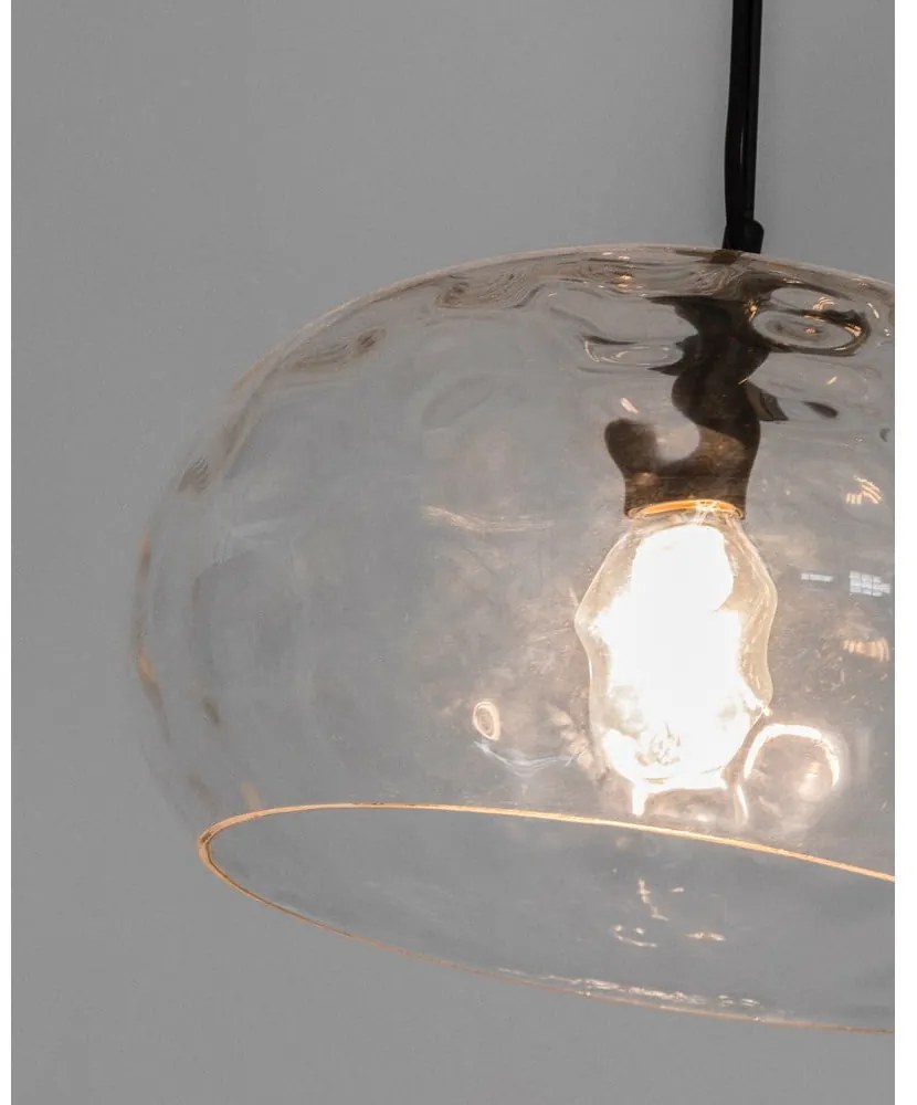 Czarna lampa wisząca ze szklanym kloszem ø 40 cm Balma – Kave Home