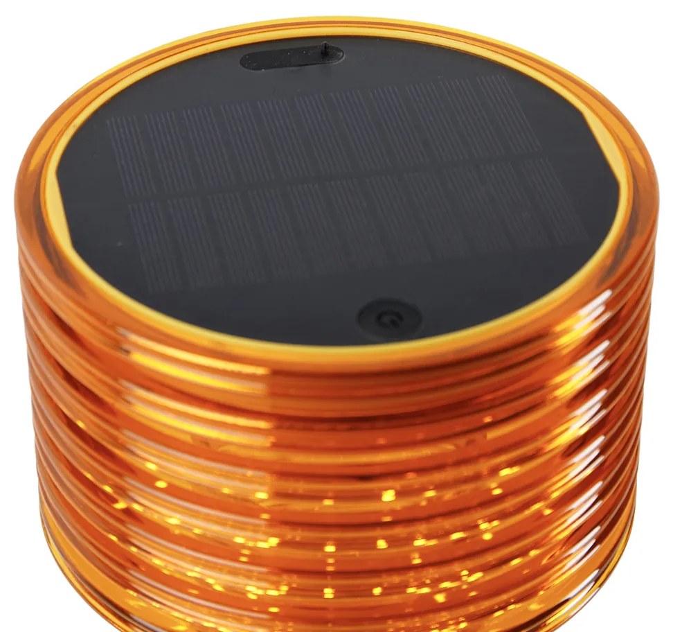 Zewnetrzna Lampa stołowa pomarańczowa z tworzywa sztucznego z LED, ładowana solarnie IP44 - Ambar Nowoczesny Oswietlenie zewnetrzne