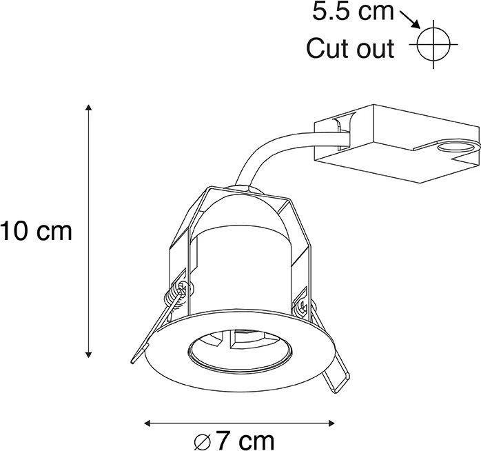 Inteligentny reflektor wnękowy czarny w komplecie z żarówką WiFi G95 - Insight