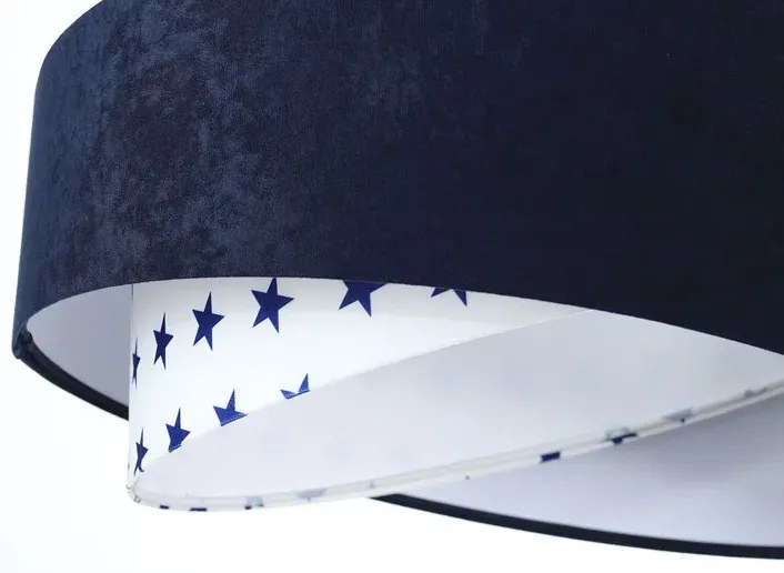 Granatowa lampa wisząca dziecięca A9-P24