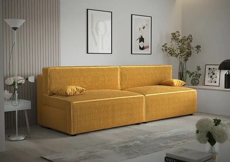Żółta rozkładana sofa K5-L02