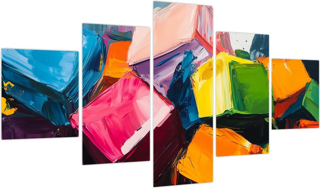 Obraz - Kolorowe kostki (125x70 cm)