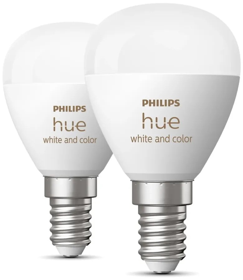 Inteligentne żarówki z gwintem E14, 5 W zestaw 2 szt. White and color ambiance – Philips Hue
