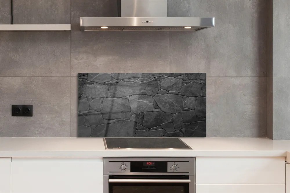 Szklany Panel Kamienny Mur Dekoracyjny