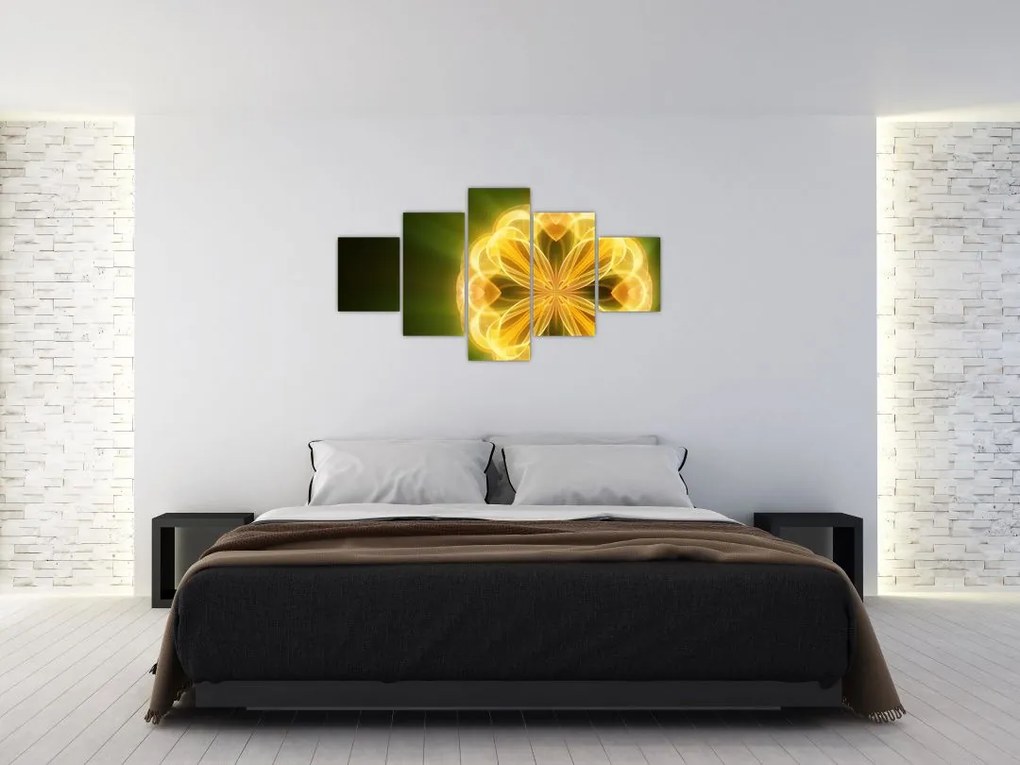 Obraz żółtego kwiatu (125x70 cm)