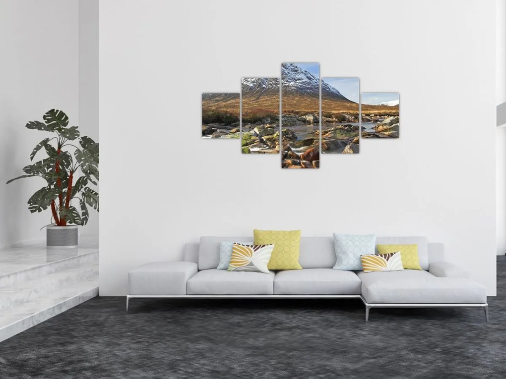 Obraz - Góra z rzeką (125x70 cm)