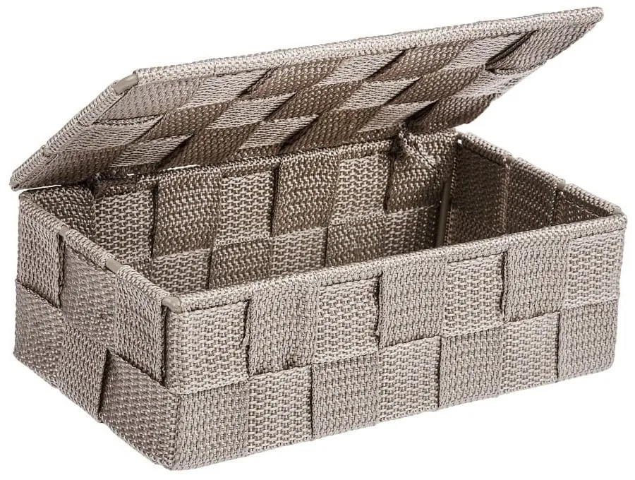 Brązowobeżowy organizer łazienkowy Wenko Adria Mini With Lid
