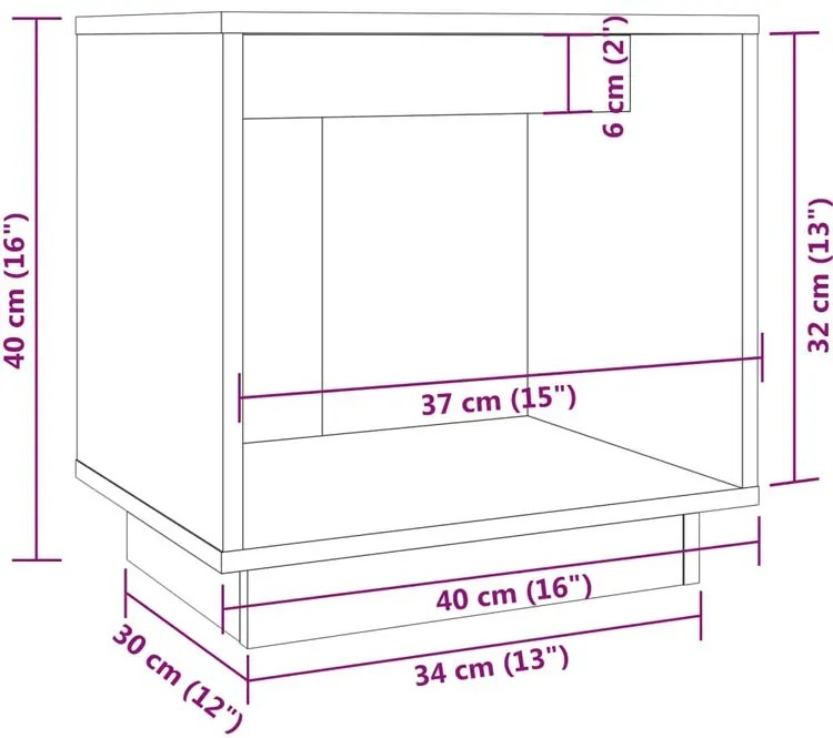 Szara drewniana szafka nocna skandynawska M8-D19