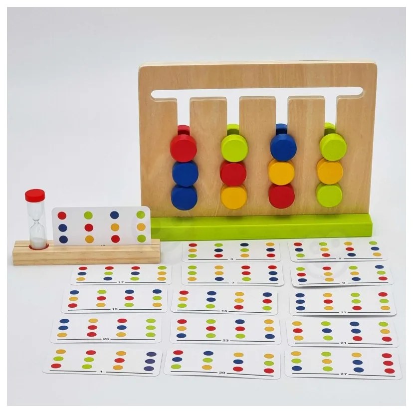Tooky toy gra logiczna układanka na czas kolory 30 wzorów 18 el.