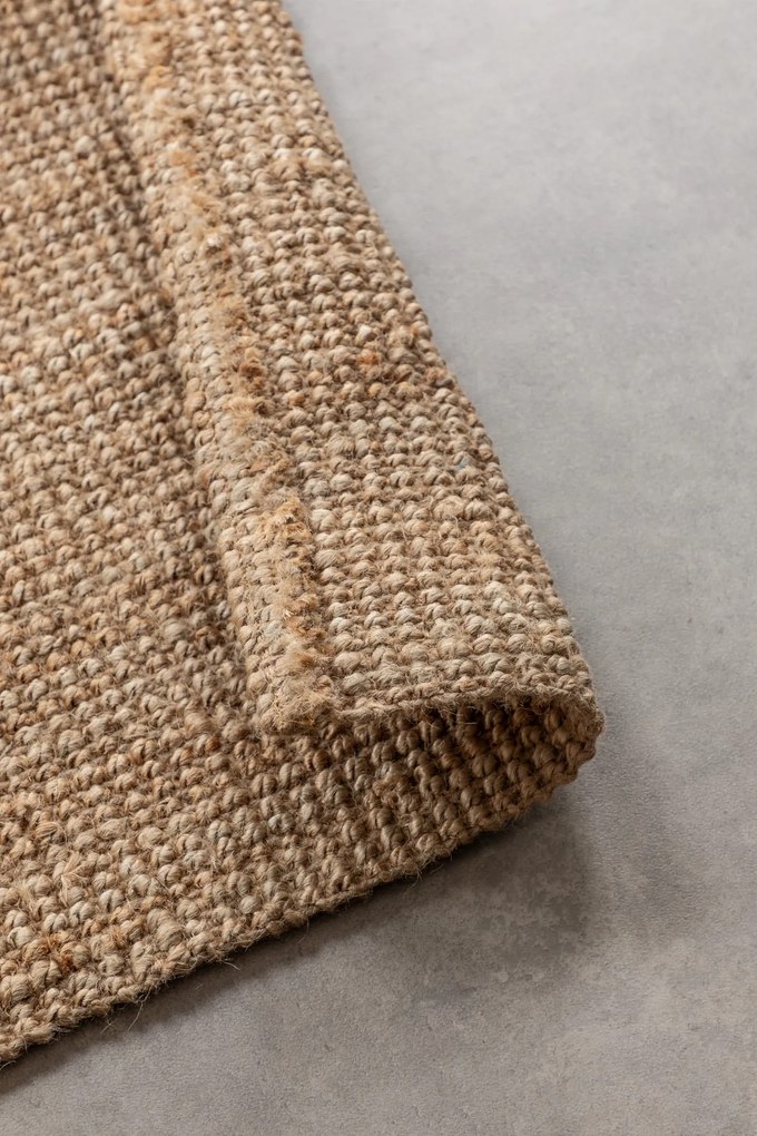Dywan naturalny jutowy ręcznie tkany Boucle naturalnie złoty 120 cm x 170 cm