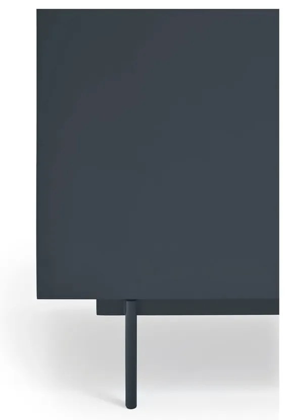 Antracytowo-naturalna wysoka komoda w dekorze dębu 100x120 cm Otto – Teulat