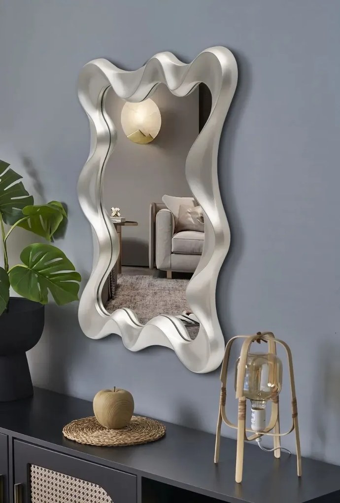 Lustro dekoracyjne DECO 70x90cm srebrne HALMAR