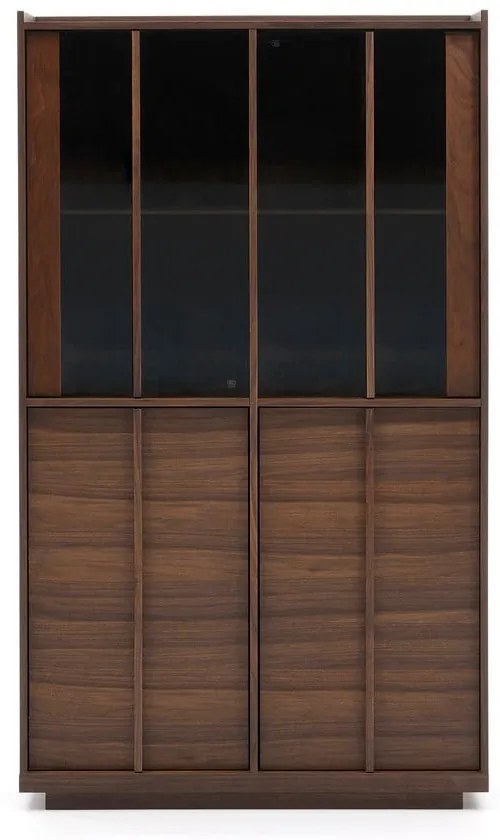 Brązowa witryna w dekorze orzecha 100x170x40 cm Onix – Kave Home