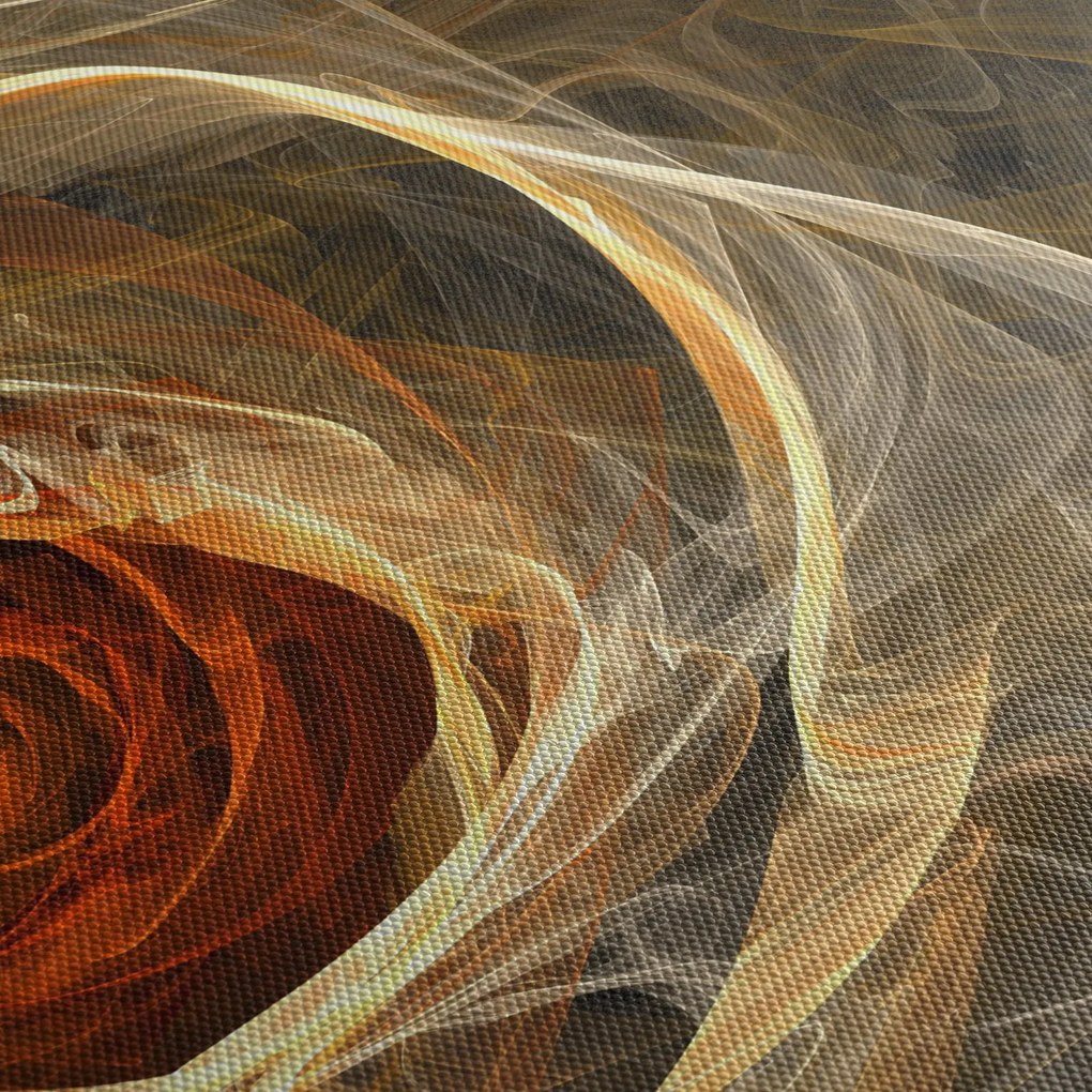 Obraz - Abstrakcyjne róże w ognistych kolorach (170x50 cm)