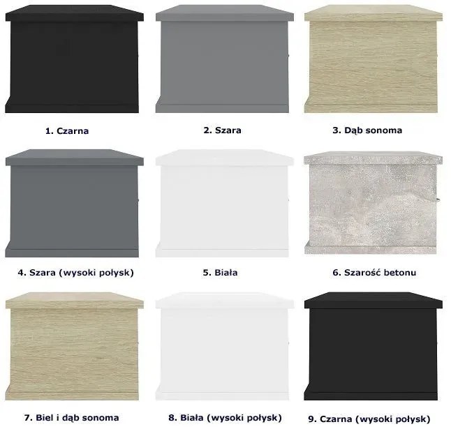 Półka ścienna z szufladami C9-P52