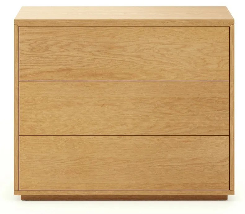 Niska komoda w dekorze dębu w naturalnym kolorze 90x75 cm Abilen − Kave Home