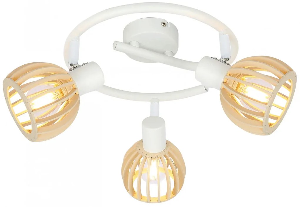 Biała nowoczesna potrójna lampa sufitowa - 3X K089 B9-S80