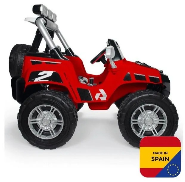 Injusa samochód na akumulator 24v monster dwuosobowy led