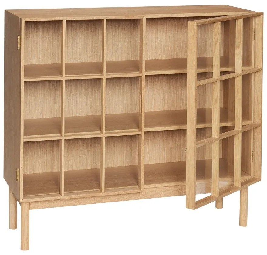 Witryna z drewna dębowego 100x90 cm Shoji – Hübsch