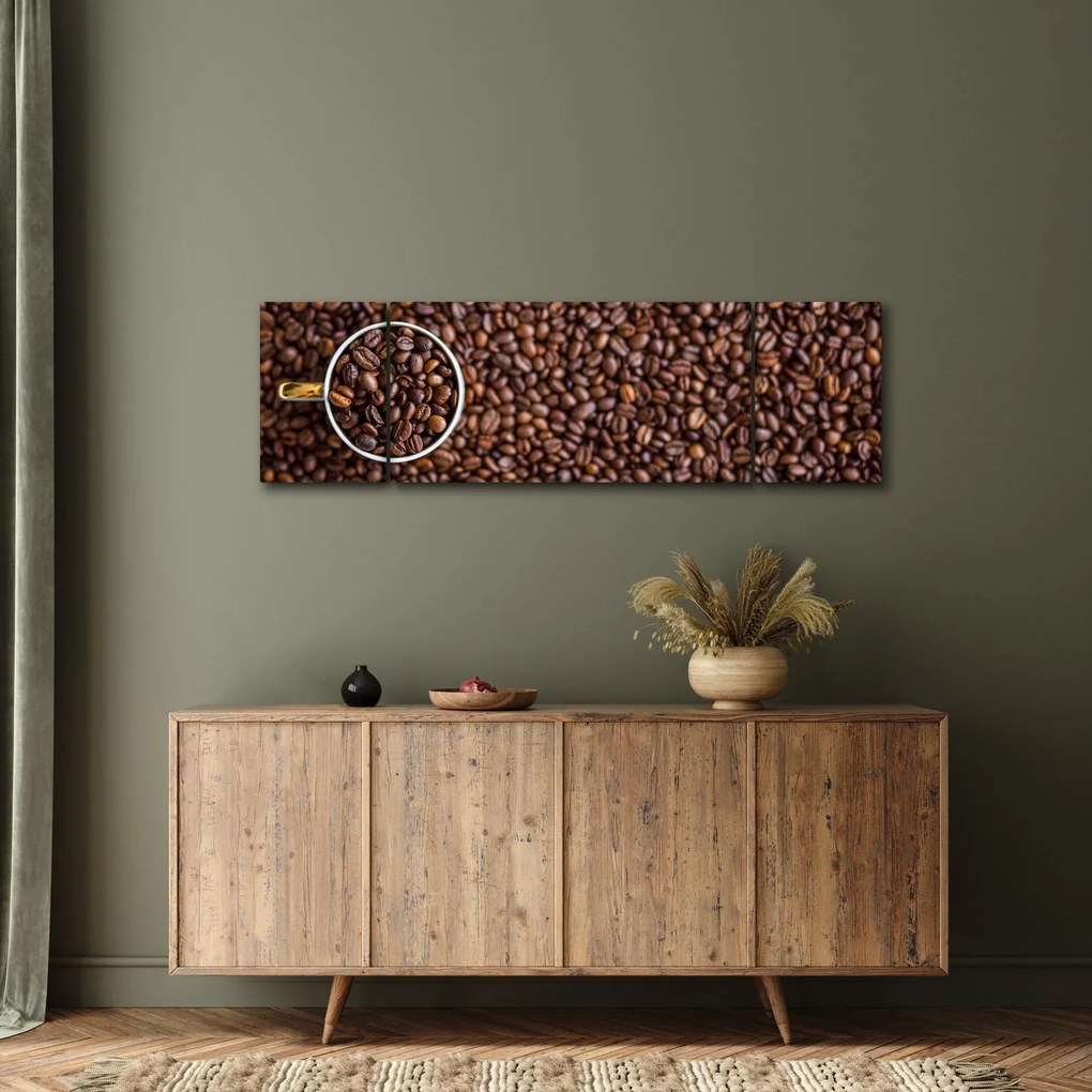 Obraz - ziarna kawy (170x50 cm)
