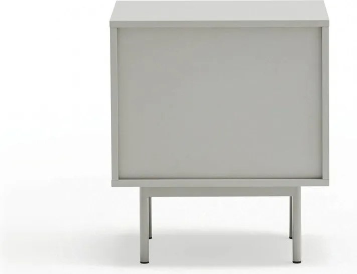 Jasnoszara szafka nocna z matowym wykończeniem Sierra – Teulat