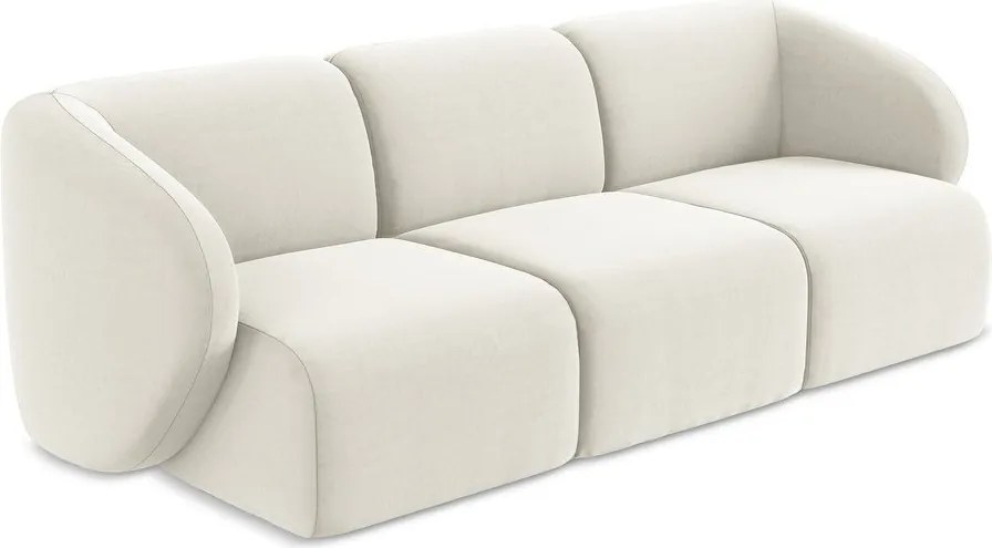 Beżowa aksamitna sofa 244 cm Lani – Makamii